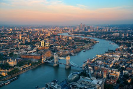 Areas We Serve - Aerial View of London - Pyromatic Fire Suppression