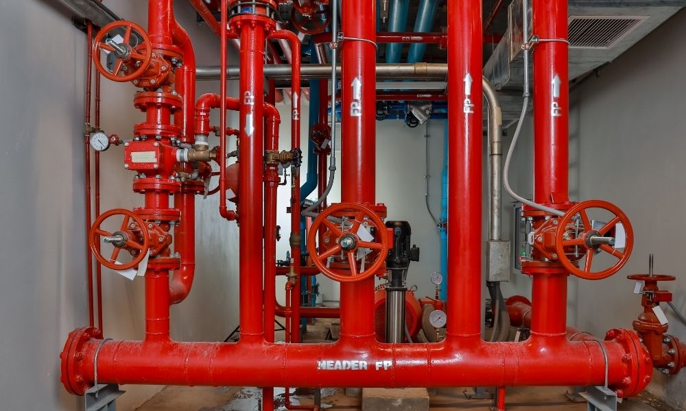Fire Suppression Systems Manchester - Room with Alarm Check Valve - Pyromatic Fire Suppression